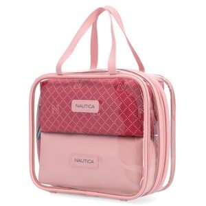 Nautica Pink Cosmetic Bag Set (3 piece)